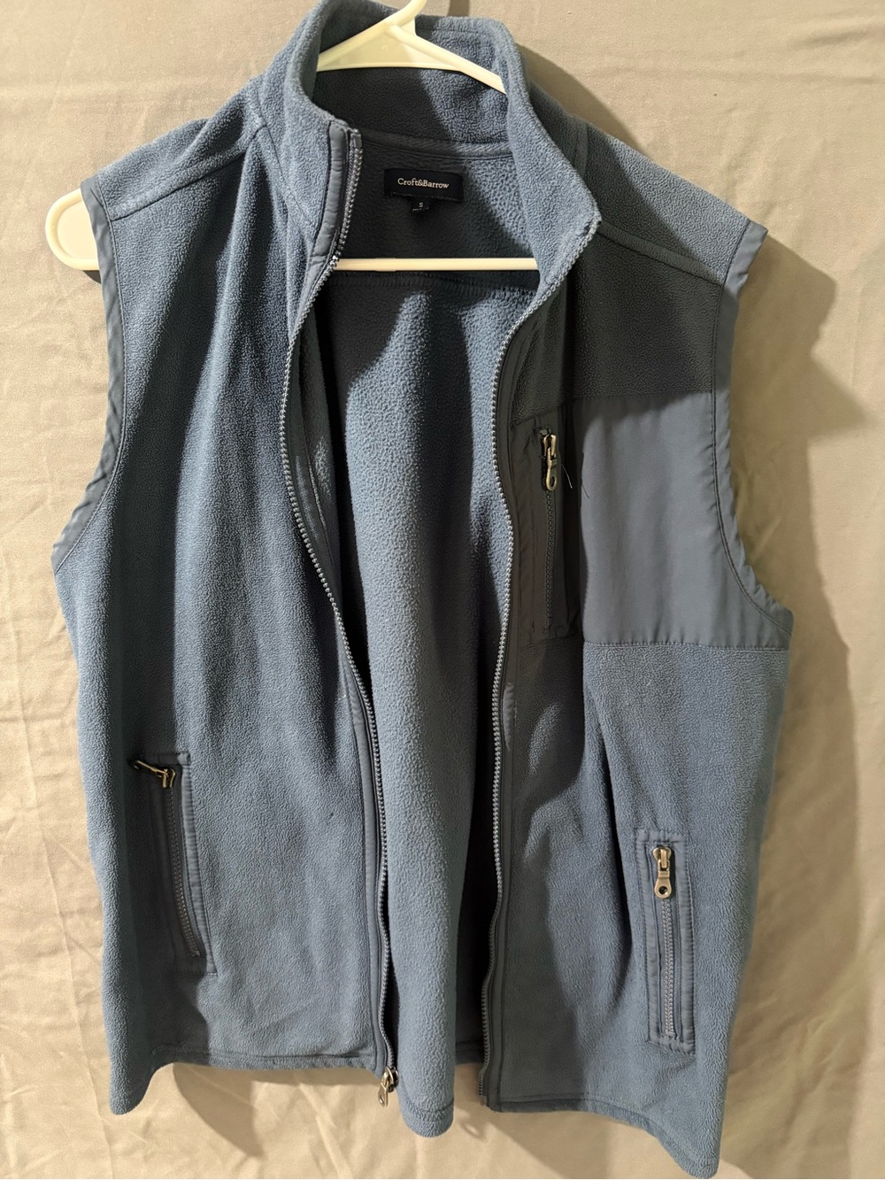 croft & barrow Men's Slate Blue Fleece Vest
